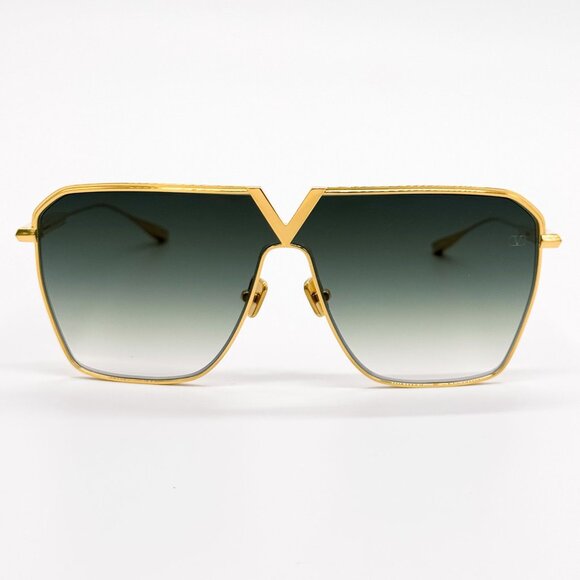 NEW VALENTINO SUNGLASSES UNISEX GOLD/GREEN V-GOLDSHIELD VLS-137C EYEWEAR main image 10